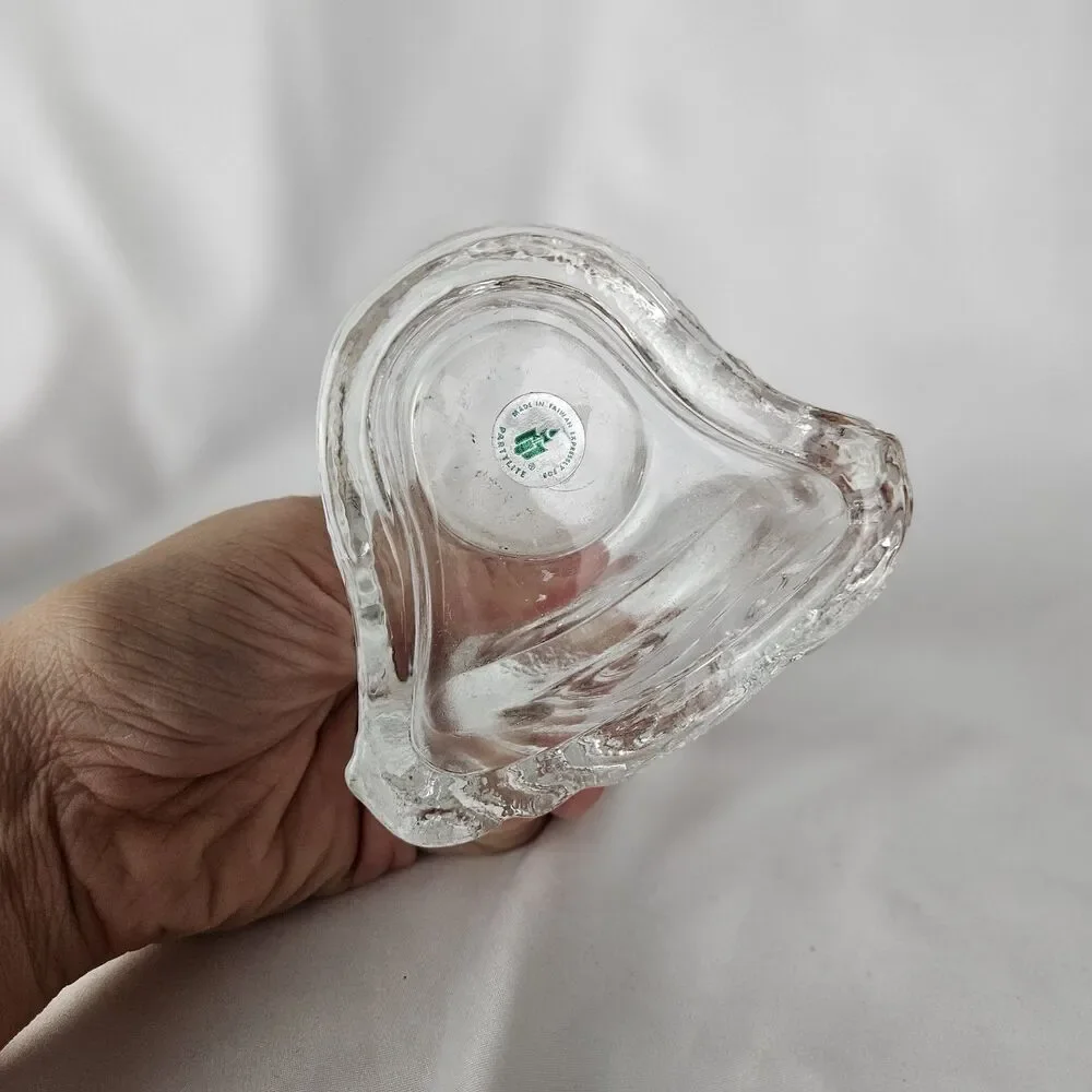 Vintage PartyLite Dolphin Clear Glass Tea Light Candle Holder Ocean Fish Retired - Picture 3 of 4
